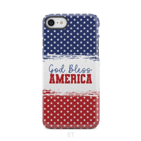 Patriotic Christian phone case: God bless America iPhone 8 / Tough Case