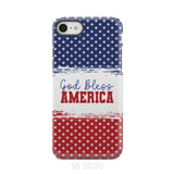 Patriotic Christian phone case: God bless America iPhone SE 2020 / Tough Case