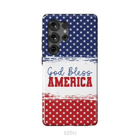 Patriotic Christian phone case: God bless America Samsung Galaxy S25 Ultra / Tough Case
