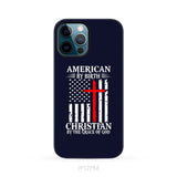 Patriotic Christian phone cases: American by birth Christian by the grace of God phone case iPhone 12 Pro Max / Tough
