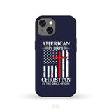 Patriotic Christian phone cases: American by birth Christian by the grace of God phone case iPhone 13 / Tough Case