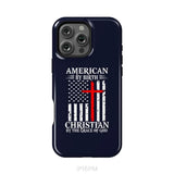 Patriotic Christian phone cases: American by birth Christian by the grace of God phone case iPhone 16 Pro Max / Tough