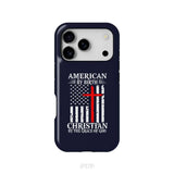 Patriotic Christian phone cases: American by birth Christian by the grace of God phone case iPhone 17 Pro / Tough Case
