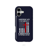 Patriotic Christian phone cases: American by birth Christian by the grace of God phone case iPhone 17 / Tough Case