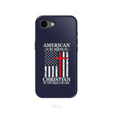 Patriotic Christian phone cases: American by birth Christian by the grace of God phone case iPhone 17e / Tough Case