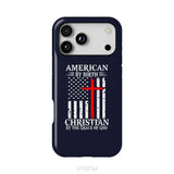 Patriotic Christian phone cases: American by birth Christian by the grace of God phone case iPhone 18 Pro Max / Tough