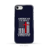 Patriotic Christian phone cases: American by birth Christian by the grace of God phone case iPhone SE 2020 / Tough Case