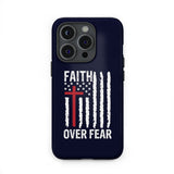 Patriotic Christian phone cases: Faith over fear American flag case