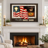 Patriotism Christian One Nation Under God Wall Art Canvas