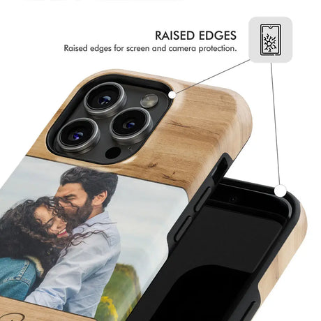 Faith-based phone case with Psalm 46:10 Bible verse and personalized photo, great for religious and inspirational gifts.