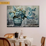 Scripture wall art print for Christian homes, inspirational faith and religion-based family gift.