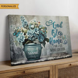 Inspirational Christian canvas with scripture, faith and religion theme, custom family wall art.