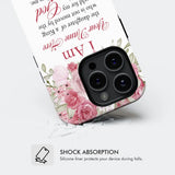Customizable Christian phone case with "I Am The Daughter Of A King" and name, perfect for faith-inspired gifts.