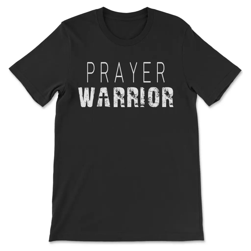 Personalized Prayer Warrior T-shirt With Custom Name or Church Name Black / S