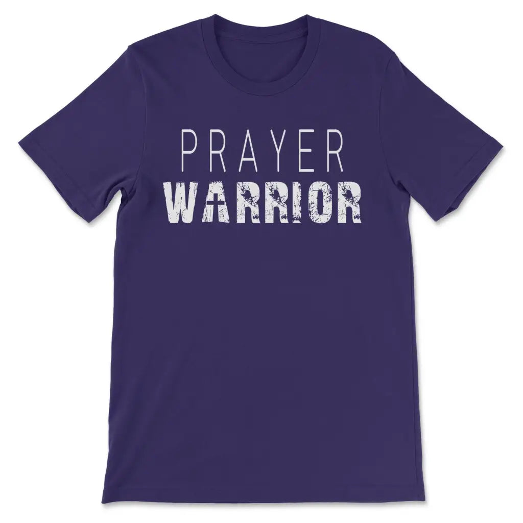 Personalized Prayer Warrior T-shirt With Custom Name or Church Name Team Purple / S