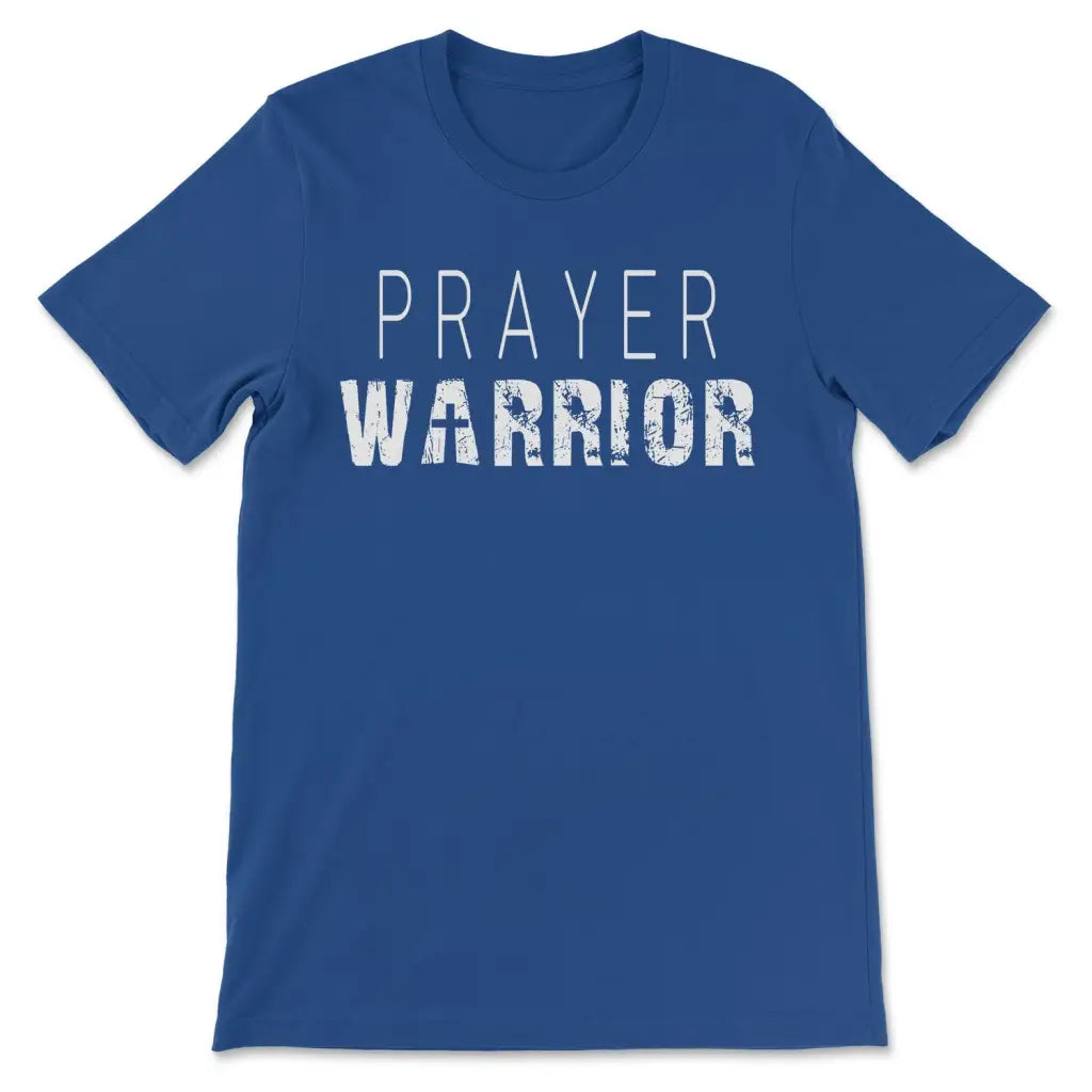 Personalized Prayer Warrior T-shirt With Custom Name or Church Name True Royal / S