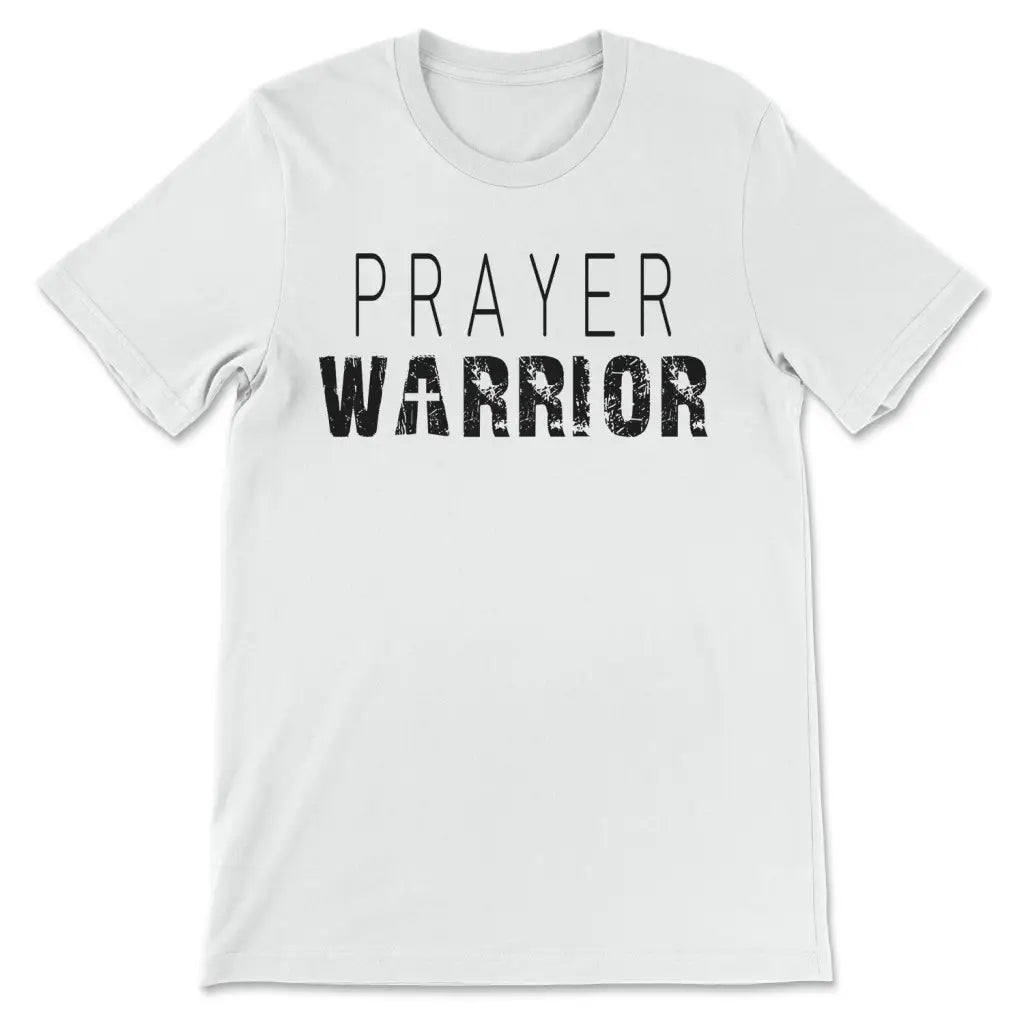Personalized Prayer Warrior T-shirt With Custom Name or Church Name White / S