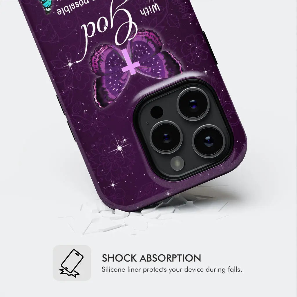 Personalized With God All Things Are Possible Matthew 19:26 Custom Name Phone Case