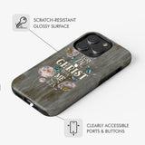 Philippians 4:13 I can do all things through Christ Bible verse phone case