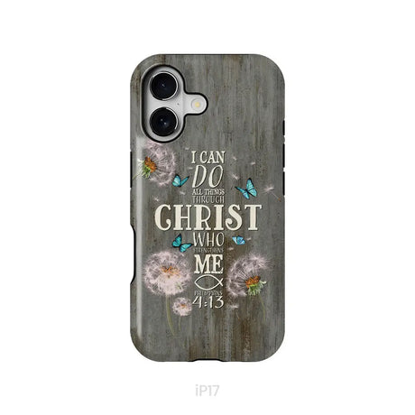 Philippians 4:13 I can do all things through Christ Bible verse phone case iPhone 17 / Tough Case