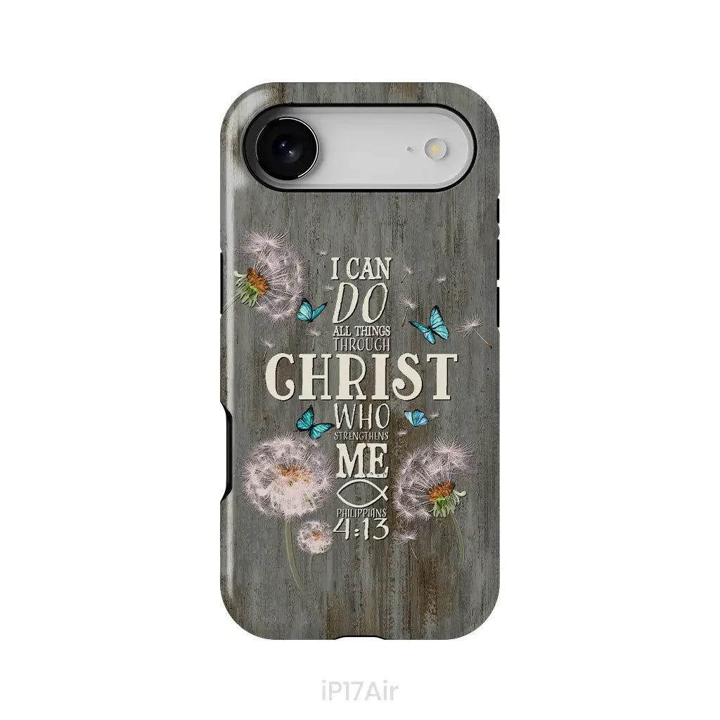 Philippians 4:13 I can do all things through Christ Bible verse phone case iPhone 17 Air / Tough Case