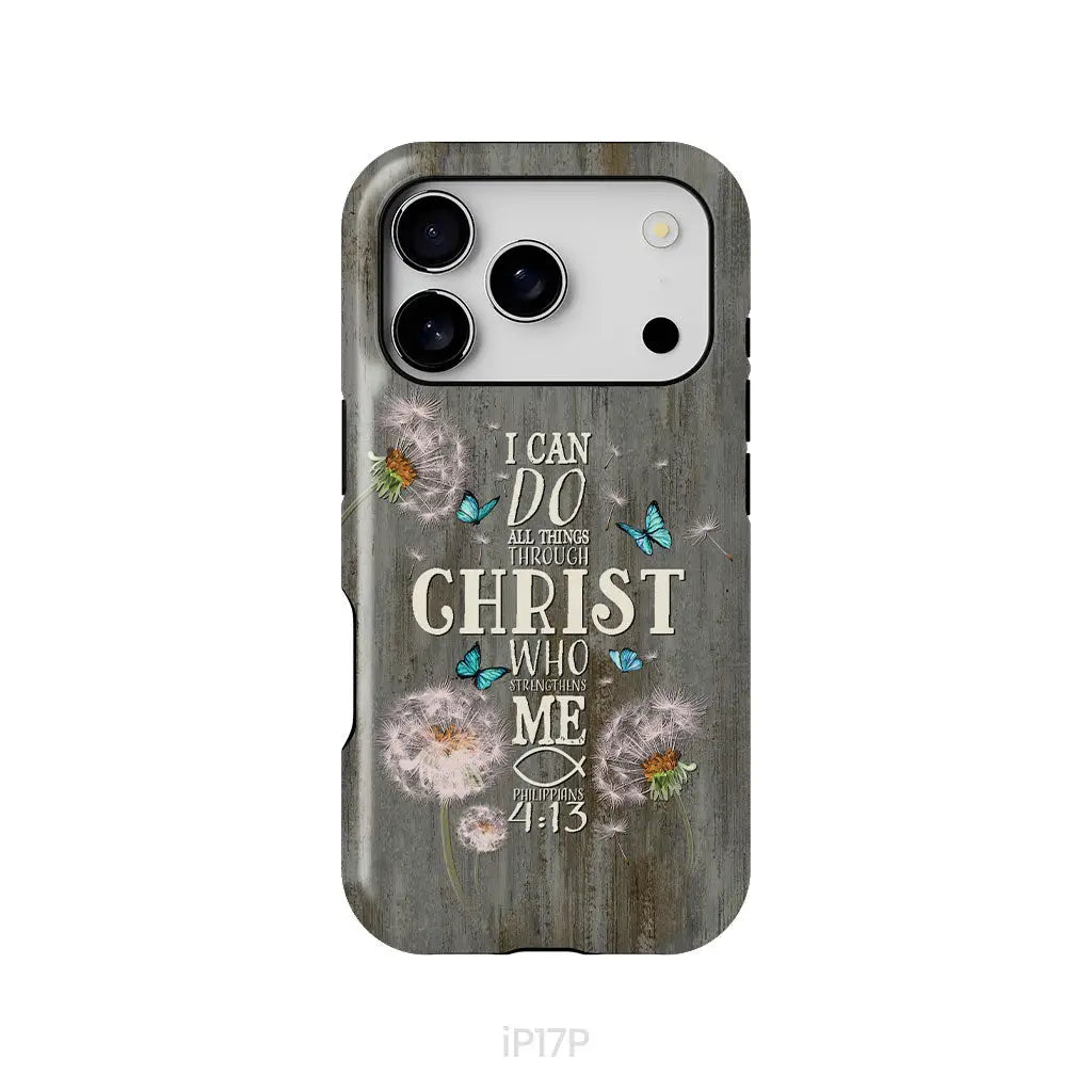 Philippians 4:13 I can do all things through Christ Bible verse phone case iPhone 17 Pro / Tough Case