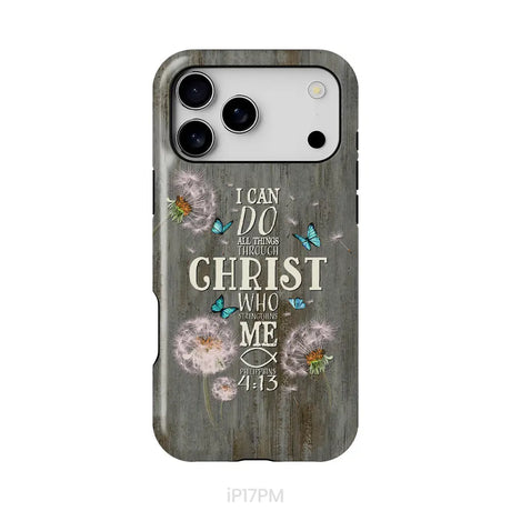 Philippians 4:13 I can do all things through Christ Bible verse phone case iPhone 17 Pro Max / Tough Case