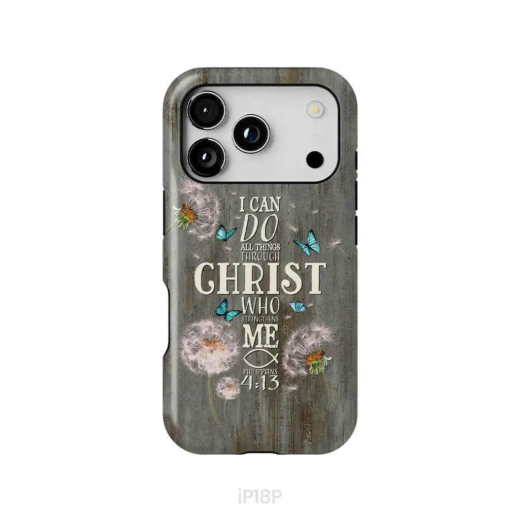 Philippians 4:13 I can do all things through Christ Bible verse phone case iPhone 18 Pro / Tough Case