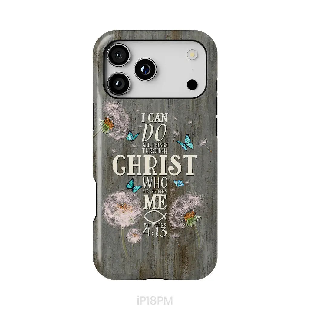 Philippians 4:13 I can do all things through Christ Bible verse phone case iPhone 18 Pro Max / Tough Case