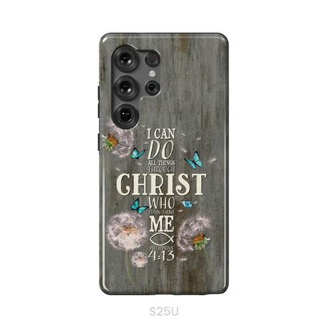 Philippians 4:13 I can do all things through Christ Bible verse phone case Samsung Galaxy S25 Ultra / Tough Case