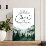 Philippians 4:13 I Can Do All Things Through Christ Wall Art Canvas Print