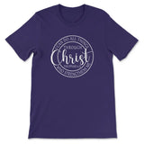 Philippians 4:13 shirt: I can do all things through Christ Christian t-shirt Team Purple / S