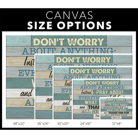 Philippians 4:6 Don’t worry about anything Scripture wall art canvas