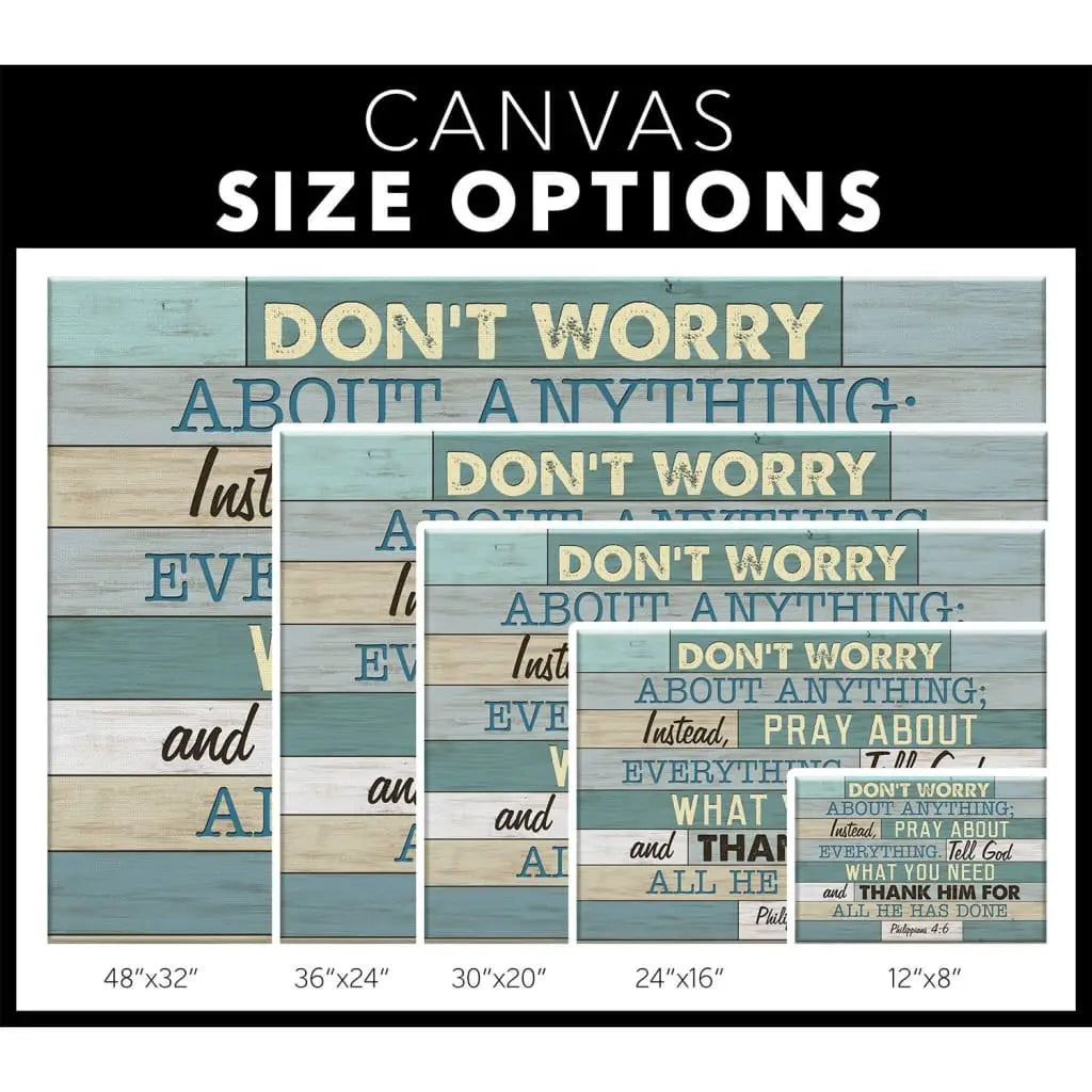 Philippians 4:6 Don’t worry about anything Scripture wall art canvas