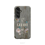 Philippians 4:13 I can do all things through Christ Bible verse phone case Samsung Galaxy S24 / Tough