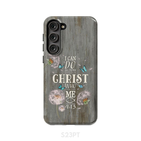 Philippians 4:13 I can do all things through Christ Bible verse phone case Samsung Galaxy S23 Plus / Tough