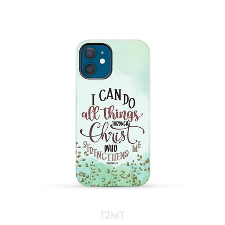 Philippians 4:13 I can do all things through Christ phone case iPhone 12 Mini / Tough