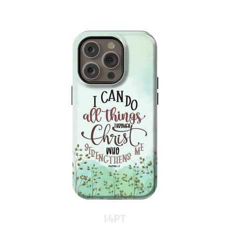 Philippians 4:13 I can do all things through Christ phone case iPhone 14 Pro / Tough