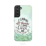Philippians 4:13 I can do all things through Christ phone case Samsung Galaxy S22 Plus / Tough
