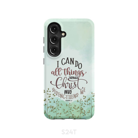 Philippians 4:13 I can do all things through Christ phone case Samsung Galaxy S24 / Tough