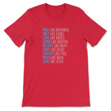 Pray like Nehemiah obey like Daniel shirt Christian t-shirts Red / S