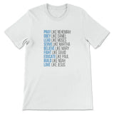 Pray like Nehemiah obey like Daniel shirt Christian t-shirts White / S