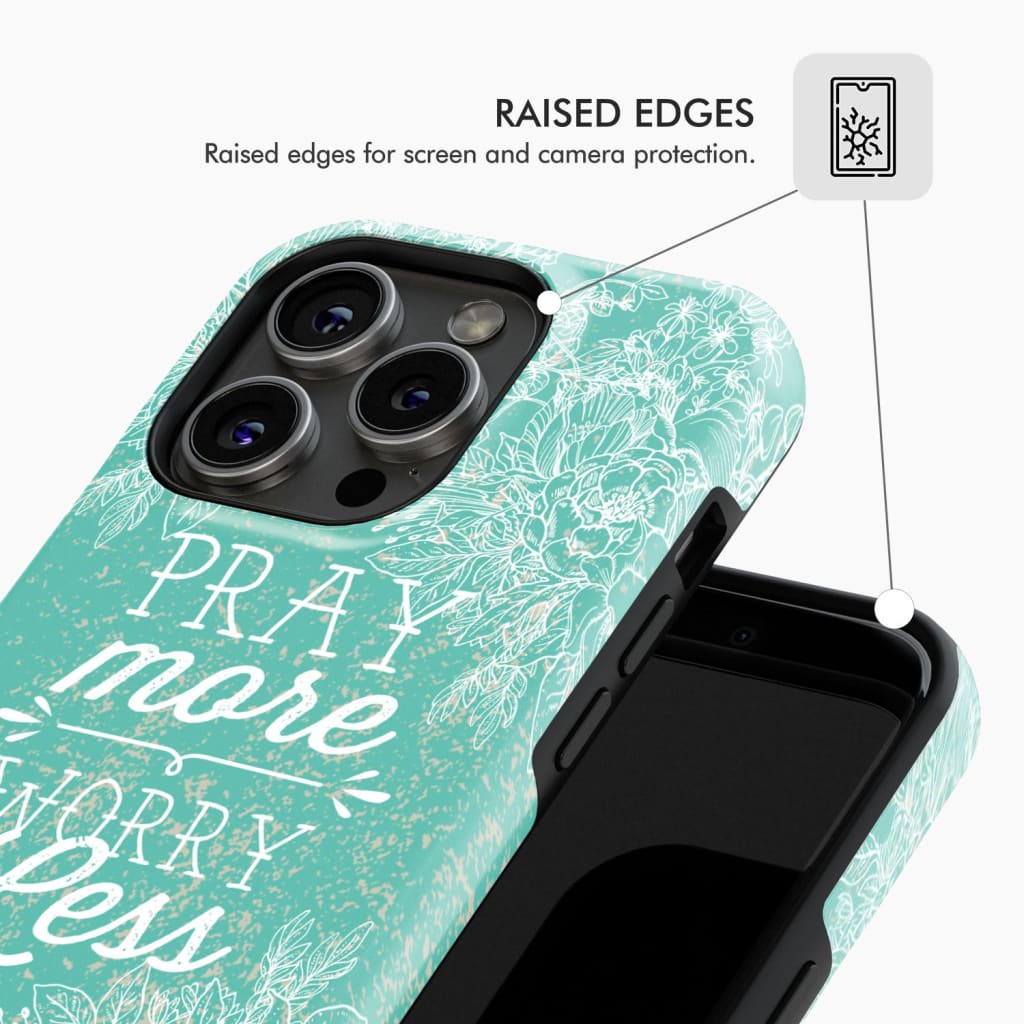 Pray more worry less phone case | Christian cases