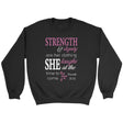 Proverbs 31:25 Strength And Dignity Are Her Clothing Sweatshirt Black / S