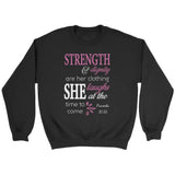 Proverbs 31:25 Strength And Dignity Are Her Clothing Sweatshirt Black / S