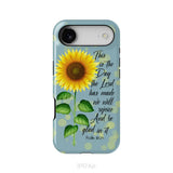 Psalm 118:24 This is the Day the Lord Has Made Sunflower Phone Case iPhone 17 Air / Tough Case
