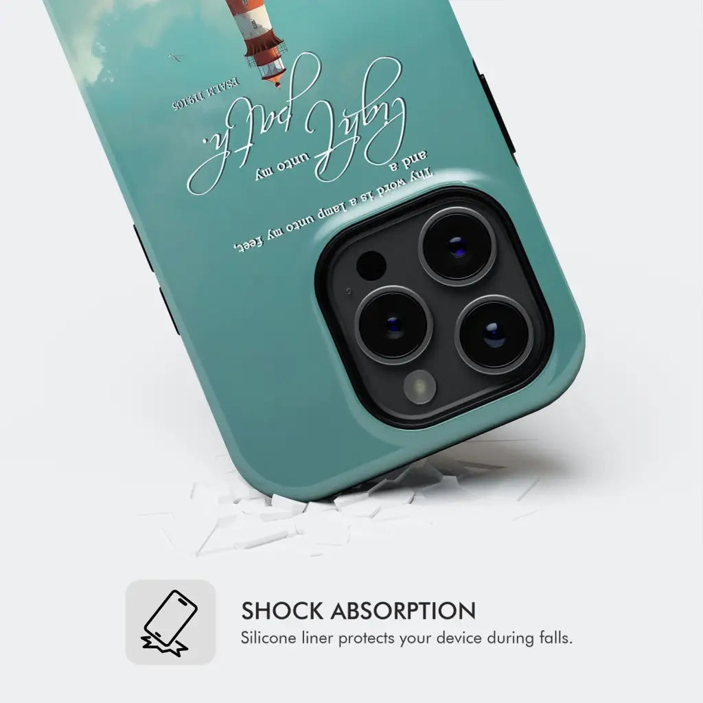 Psalm 119:105 Thy Word is a Lamp Lighthouse Phone Case