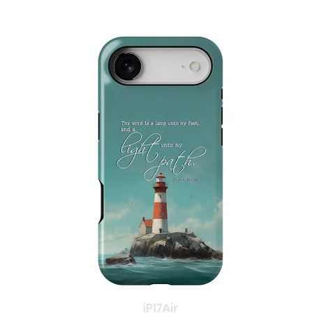 Psalm 119:105 Thy Word Is A Lamp Lighthouse Phone Case iPhone 17 Air / Tough Case