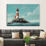 Inspirational Bible verse canvas with Psalm 119:105 KJV, "Thy word is a lamp unto my feet," ideal for Christian home inspiration.