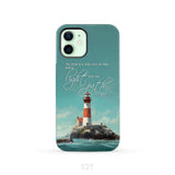 Psalm 119:105 Thy Word is a Lamp Lighthouse Phone Case iPhone 12 / Tough